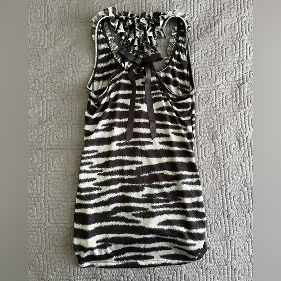 Self Esteem Zebra Print Sleeveless Top - Picture 3 of 4